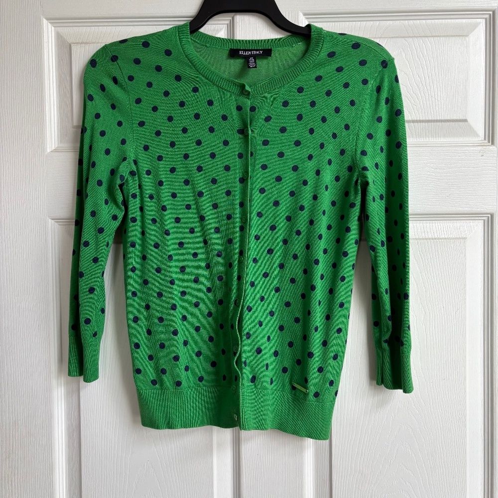 Ellen Tracy Green Cardigan